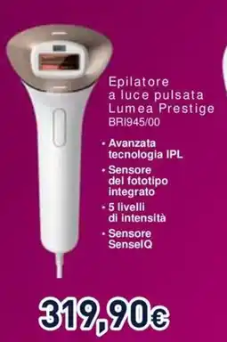 Unieuro PHILIPSSenselQ Epilatore a luce pulsata Lumea Prestige offerta