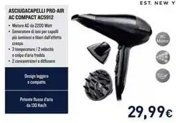 Unieuro REMINGTON Asciugacapelli pro-air ac compact AC5912 offerta
