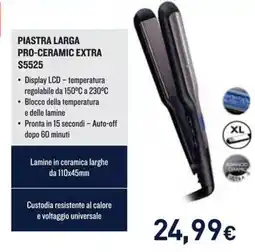 Unieuro REMINGTON Piastra larga pro-ceramic extra S5525 offerta