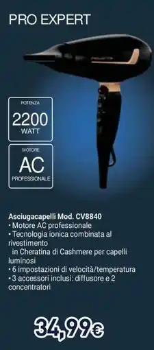 Unieuro Rowenta Asciugacapelli Mod. CV8840 offerta