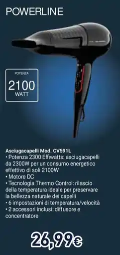 Unieuro Rowenta Asciugacapelli Mod. CV591L offerta