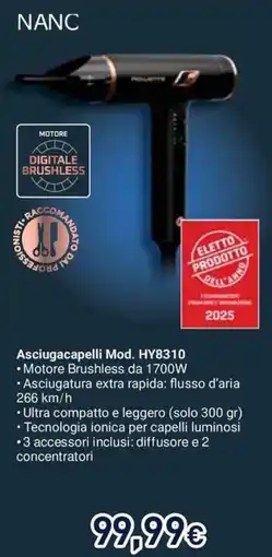 Unieuro ROWENTA Asciugacapelli Mod. HY8310 offerta