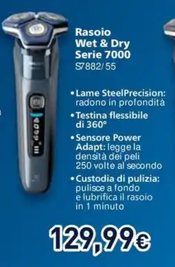 Unieuro PHILIPS Rasoio Wet & Dry Serie 7000 S7882/55 offerta