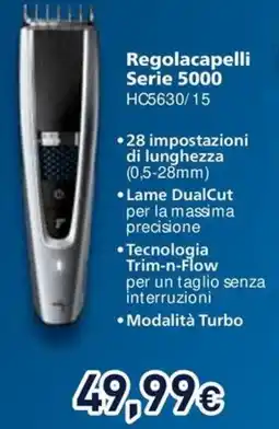 Unieuro PHILIPS Regolacapelli Serie 5000 HC5630/15 offerta