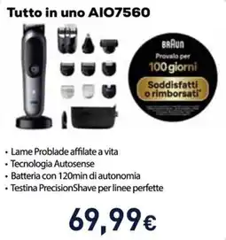 Unieuro BRAUN Tutto in uno AI07560 offerta