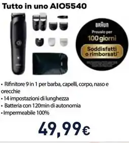 Unieuro BRAUN Tutto in uno AIO5540 offerta