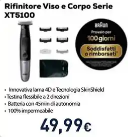 Unieuro BRAUN Rifinitore Viso e Corpo Serie XT5100 offerta