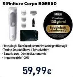 Unieuro BRAUN Rifinitore Corpo BG5550 offerta