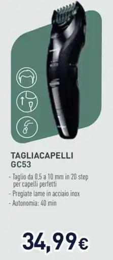 Unieuro Panasonic Tagliacapelli GC53 offerta