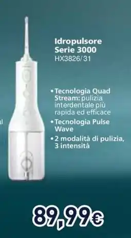 Unieuro Philips Idropulsore Serie 3000 HX3826/31 offerta