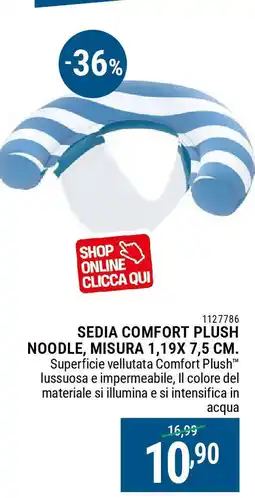 Cfadda Sedia comfort plush noodle, misura 1,19x 7,5 cm. offerta