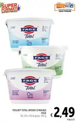 Spazio Conad Yogurt total intero o magro FAGE offerta