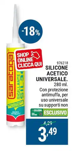 Cfadda Silicone acetico universale offerta