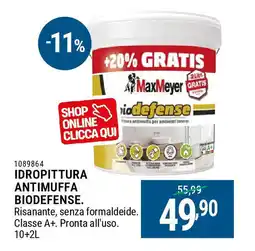 Cfadda Idropittura antimuffa biodefense MAXMEYER offerta