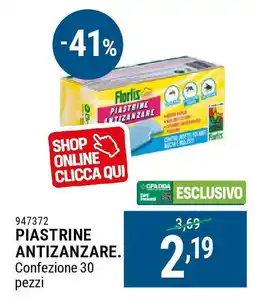 Cfadda Piastrine antizanzare Florlis offerta