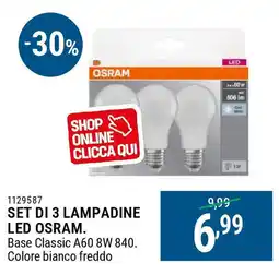Cfadda Set di 3 lampadine LED OSRAM offerta