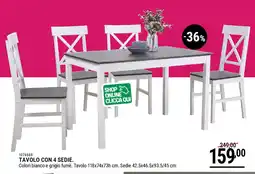 Cfadda Tavolo con 4 sedie offerta