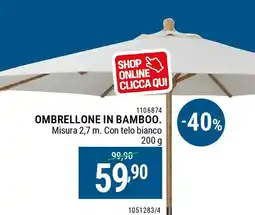 Cfadda Ombrellone in bamboo offerta