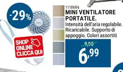 Cfadda Mini ventilatore portatile offerta