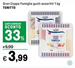 Iper La Grande Gran Coppa Famiglia gusti assortiti TONITTO offerta