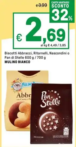 Iper La Grande Biscotti Abbracci, Ritornelli, Nascondini o Pan di Stelle MULINO BIANCO offerta