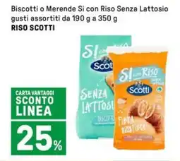 Iper La Grande Biscotti o Merende Si con Riso Senza Lattosio gusti assortiti RISO SCOTTI offerta