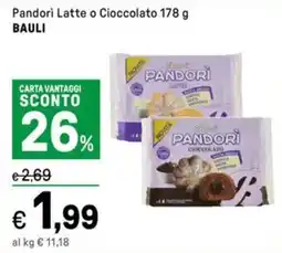 Iper La Grande Pandori Latte o Cioccolato BAULI offerta