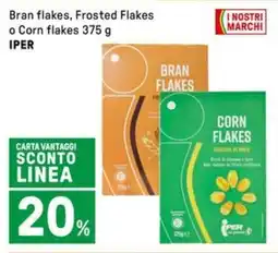 Iper La Grande Bran flakes, Frosted Flakes o Corn flakes IPER offerta
