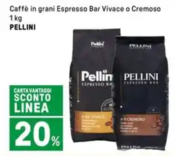 Iper La Grande Caffè in grani Espresso Bar Vivace o Cremoso PELLINI offerta