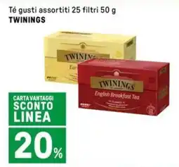Iper La Grande Té gusti assortiti 25 filtri TWININGS offerta