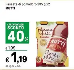 Iper La Grande Passata di pomodoro MUTTI offerta