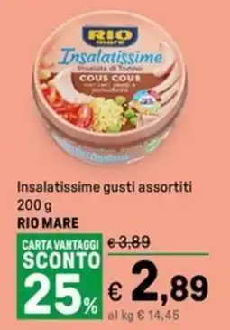 Iper La Grande Insalatissime gusti assortiti RIO MARE offerta