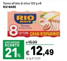 Iper La Grande Tonno all'olio di oliva RIO MARE offerta
