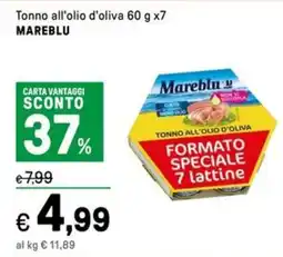 Iper La Grande Tonno all'olio d'oliva MAREBLU offerta