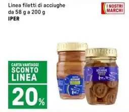Iper La Grande Linea filetti di acciughe IPER offerta