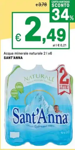 Iper La Grande Acqua minerale naturale SANT'ANNA offerta