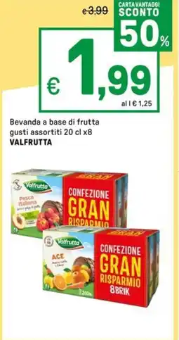 Iper La Grande Bevanda a base di frutta gusti assortiti VALFRUTTA offerta