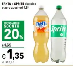 Iper La Grande FANTA O SPRITE classica o zero zuccheri offerta