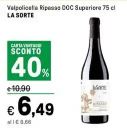 Iper La Grande Valpolicella Ripasso DOC Superiore LA SORTE offerta