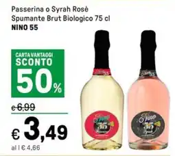 Iper La Grande Passerina o Syrah Rosè Spumante Brut Biologico offerta