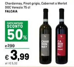 Iper La Grande Chardannay, Pinot grigio, Cabernet o Merlot DOC Venezia FALCAIA offerta