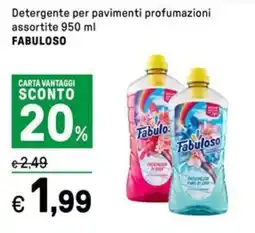Iper La Grande Detergente per pavimenti profumazioni assortite FABULOSO offerta