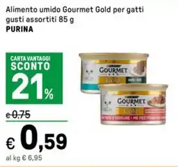 Iper La Grande Alimento umido Gourmet Gold per gatti gusti assortiti PURINA offerta