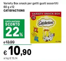 Iper La Grande Variety Box snack per gatti gusti assortiti CATISFACTIONS offerta