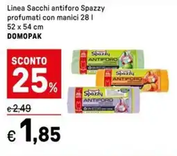 Iper La Grande Linea Sacchi antiforo Spazzy profumati con manici 52 x 54 cm DOMOPAK offerta