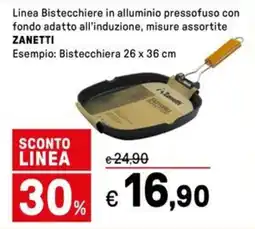 Iper La Grande Linea Bistecchiere in alluminio pressofuso con fondo adatto all'induzione, misure assortite ZANETTI offerta
