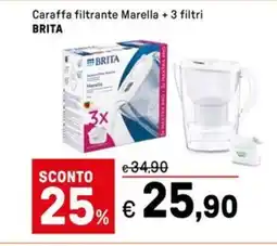 Iper La Grande Caraffa filtrante Marella + 3 filtri BRITA offerta