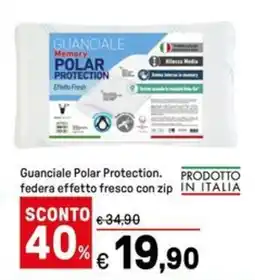 Iper La Grande Guanciale Polar Protection, federa effetto fresco con zip offerta