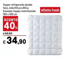Iper La Grande Topper refrigerante double face, imbottitura offerta
