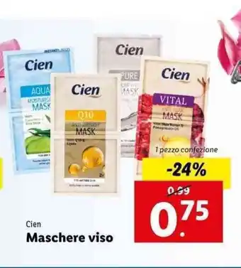 Lidl Cien Maschere viso 1 pezzo offerta